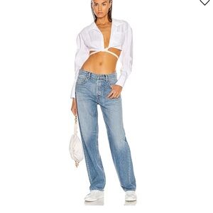 Grlfrnd Bella low rise boyfriend jeans in Santa Monica wash